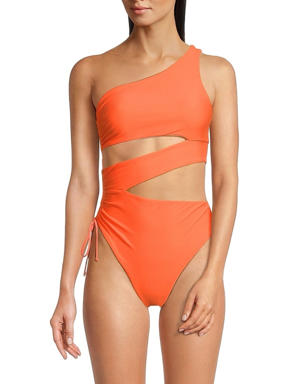 Ramy Brook Womens Kezia One Shoulder Cut-Out One-Piece Swimsuit small